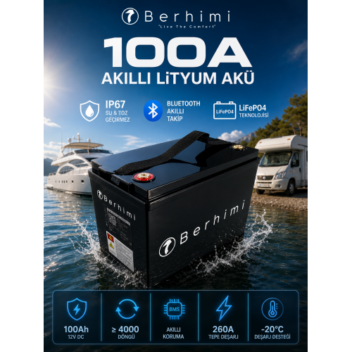 100A Smart Lityum Akü (Bluetooth)